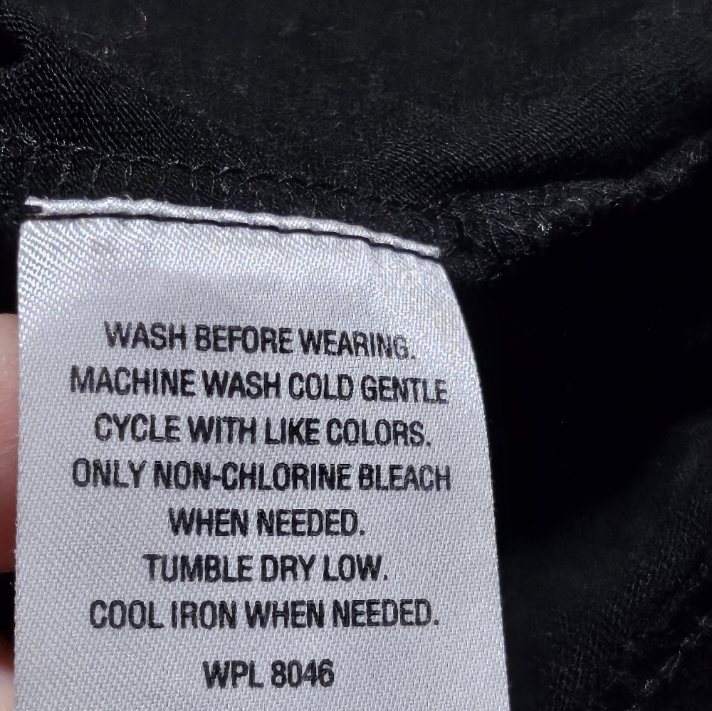 Style & Co Floral Embroidered Tee Black Size L - Picture 10 of 11